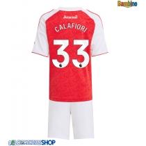 Maglie da calcio Arsenal Riccardo Calafiori #33 Prima Maglia Bambino 2025-26 Manica Corta + Pantaloni corti)